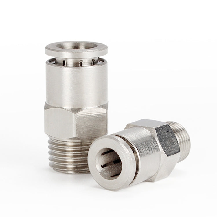 PC6-03 LAIZE Nickel Plated Copper Male Thread Straight Pneumatic Quick Connector - Interface Series by LAIZE | Online Shopping UK | buy2fix