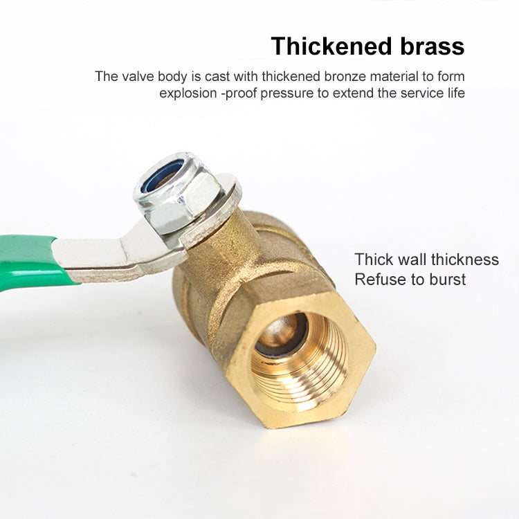 LAIZE Pneumatic Hose Connector Thickened Brass Ball Valve, Size:Double Inside 2 Point 1/4 inch -  by LAIZE | Online Shopping UK | buy2fix