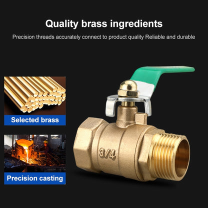 LAIZE Pneumatic Hose Connector Thickened Brass Ball Valve, Size:Double Inside 3 Point 3/8 inch -  by LAIZE | Online Shopping UK | buy2fix