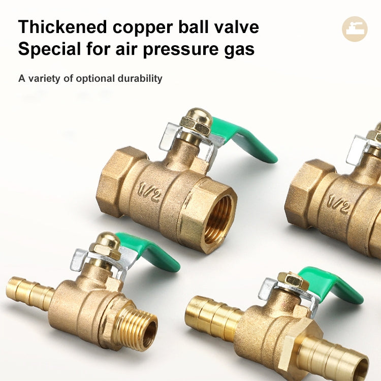 LAIZE Pneumatic Hose Connector Thickened Brass Ball Valve, Size:Outside 2 Point-Barb 10mm -  by LAIZE | Online Shopping UK | buy2fix