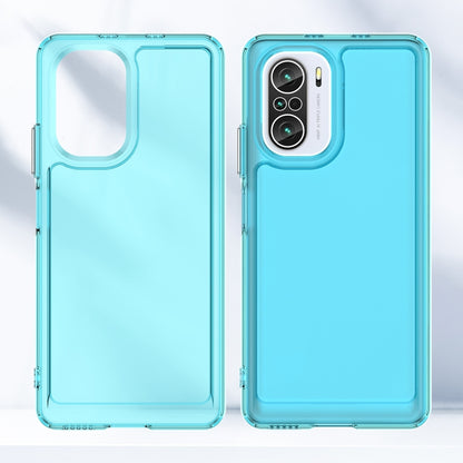 For Xiaomi Poco F3 Candy Series TPU Phone Case(Transparent Blue) - Xiaomi Cases by buy2fix | Online Shopping UK | buy2fix