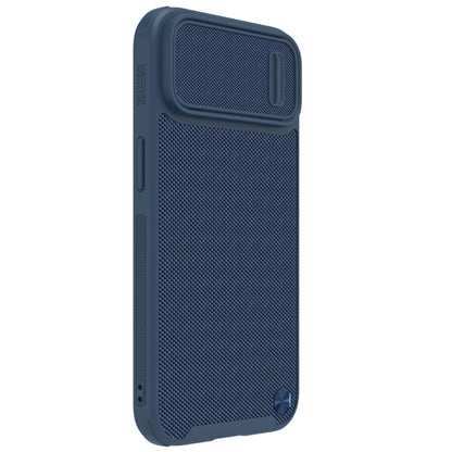 For iPhone 14 NILLKIN Texture MagSafe Camshield PC + TPU Phone Case(Blue) - iPhone 14 Cases by NILLKIN | Online Shopping UK | buy2fix