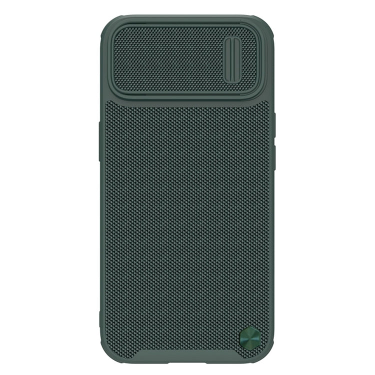 For iPhone 14 NILLKIN Texture MagSafe Camshield PC + TPU Phone Case(Green) - iPhone 14 Cases by NILLKIN | Online Shopping UK | buy2fix