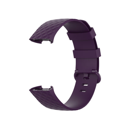 Color Buckle TPU Wrist Strap Watch Band for Fitbit Charge 4 / Charge 3 / Charge 3 SE, Size: S(Dark Purple) - Smart Wear by buy2fix | Online Shopping UK | buy2fix