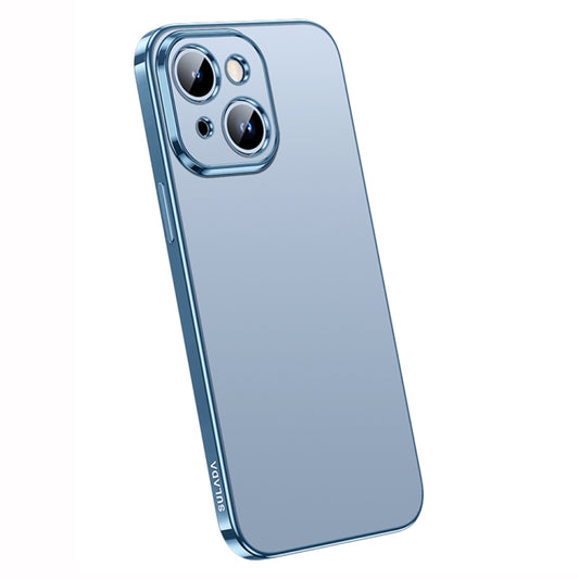 For iPhone 14 Plus SULADA Electroplating Frosted All-inclusive TPU Phone Case(Sierra Blue) - iPhone 14 Plus Cases by SULADA | Online Shopping UK | buy2fix