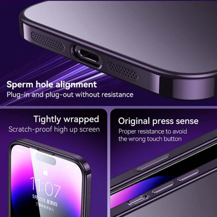 For iPhone 14 Plus SULADA Electroplating Frosted All-inclusive TPU Phone Case(Purple) - iPhone 14 Plus Cases by SULADA | Online Shopping UK | buy2fix
