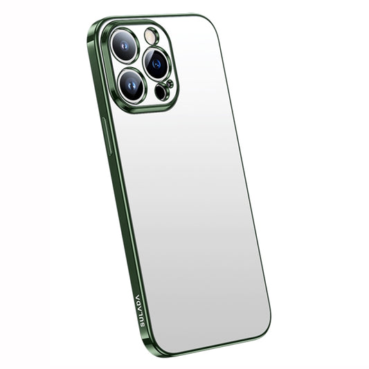 For iPhone 14 Pro SULADA Electroplating Frosted All-inclusive TPU Phone Case(Green) - iPhone 14 Pro Cases by SULADA | Online Shopping UK | buy2fix