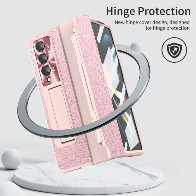 For Samsung Galaxy Z Fold4 Integrated Full Coverage Phone Case with Hinge(Pink) - Galaxy Z Fold4 5G Cases by buy2fix | Online Shopping UK | buy2fix