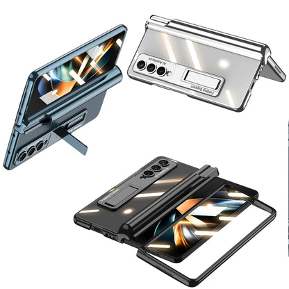 For Samsung Galaxy Z Fold4 GKK Magnetic Fold Hinge Shockproof Phone Case with Pen Slots(Black) - Galaxy Z Fold4 5G Cases by GKK | Online Shopping UK | buy2fix
