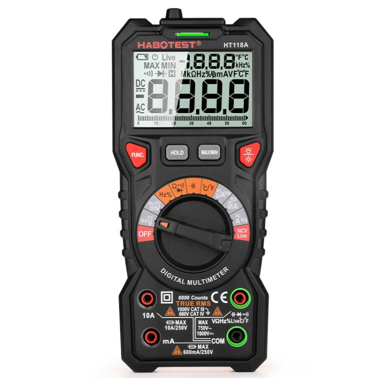 HABOTEST HT118A Handheld Double Backlight High-precision Automatic Digital Multimeter - Digital Multimeter by HABOTEST | Online Shopping UK | buy2fix