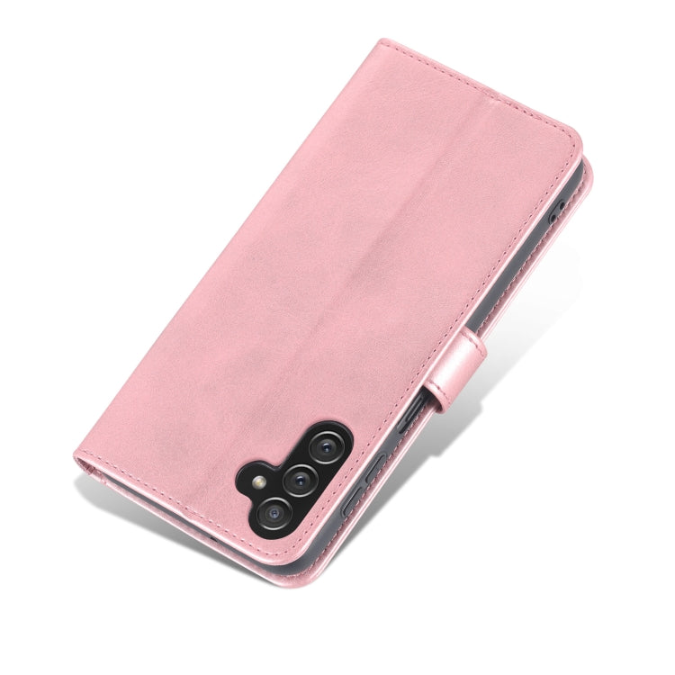 For Samsung Galaxy A14 5G AZNS Skin Feel Calf Texture Flip Leather Phone Case(Rose Gold) - Galaxy Phone Cases by AZNS | Online Shopping UK | buy2fix