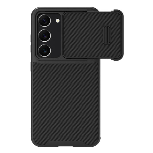 For Samsung Galaxy S23 5G NILLKIN Synthetic Fiber Camshield Phone Case(Black) - Galaxy S23 5G Cases by NILLKIN | Online Shopping UK | buy2fix