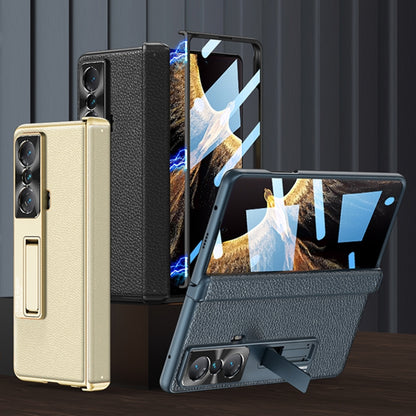 For Honor Magic VS GKK Magnetic Hinge Flip Leather Phone Case with Holder(Gold) - Honor Cases by GKK | Online Shopping UK | buy2fix