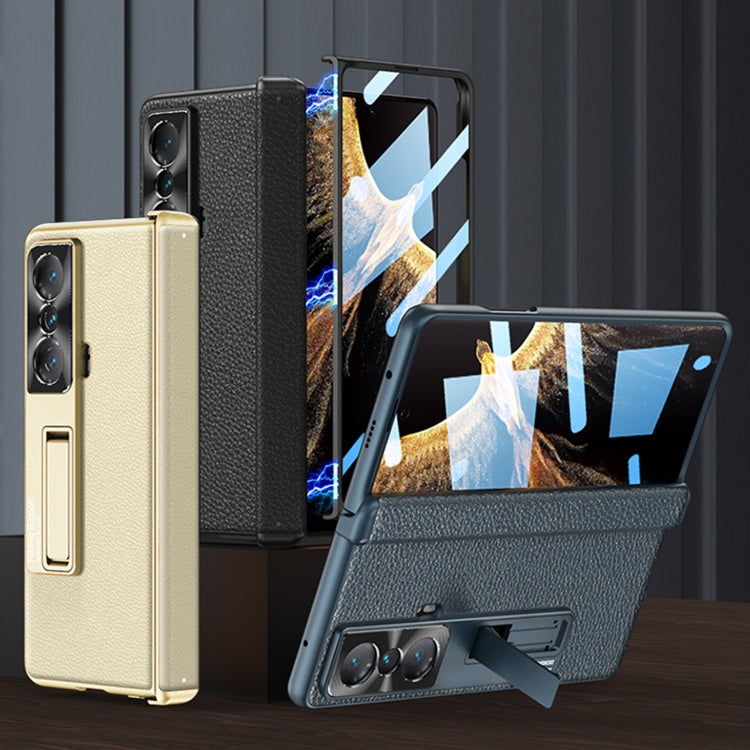 For Honor Magic VS GKK Magnetic Hinge Flip Leather Phone Case with Holder(Green) - Honor Cases by GKK | Online Shopping UK | buy2fix