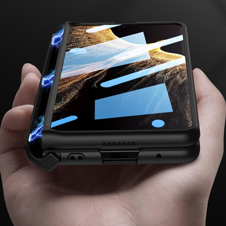 For Honor Magic VS GKK Magnetic Hinge Flip Leather Phone Case with Holder(Gold) - Honor Cases by GKK | Online Shopping UK | buy2fix