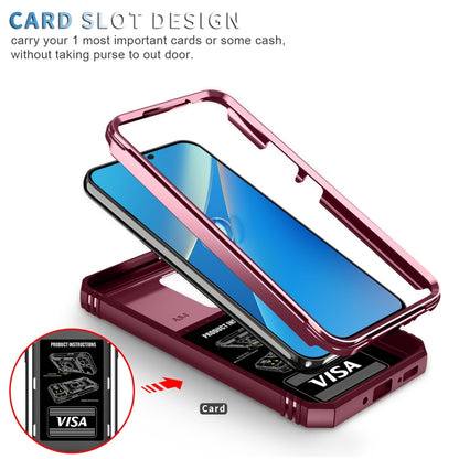 For Samsung Galaxy A54 5G Sliding Camshield TPU + PC Phone Case(Pink+Red) - Galaxy Phone Cases by buy2fix | Online Shopping UK | buy2fix