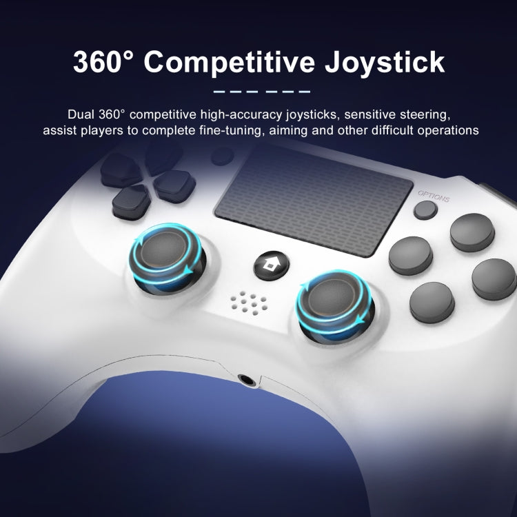 398 Bluetooth 5.0 Wireless Game Controller for PS4 / PC / Android(White) - Gamepads by buy2fix | Online Shopping UK | buy2fix