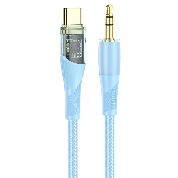 hoco UPA25 Transparent Exploration Version USB-C/Type-C Digital Audio Conversion Cable, Length: 1m(Blue) - Video & Audio Cable by hoco | Online Shopping UK | buy2fix