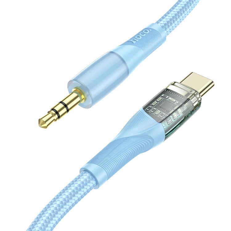 hoco UPA25 Transparent Exploration Version USB-C/Type-C Digital Audio Conversion Cable, Length: 1m(Blue) - Video & Audio Cable by hoco | Online Shopping UK | buy2fix