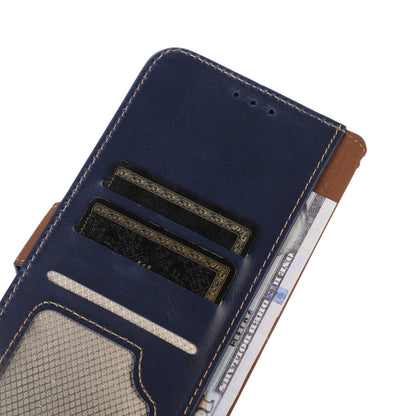 For Sony Xperia 10 V Crazy Horse Top Layer Cowhide Leather Phone Case(Blue) - Sony Cases by buy2fix | Online Shopping UK | buy2fix