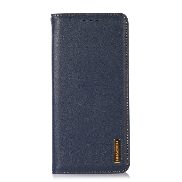 For Sony Xperia 10 V KHAZNEH Nappa Top Layer Cowhide Leather Phone Case(Blue) - Sony Cases by buy2fix | Online Shopping UK | buy2fix