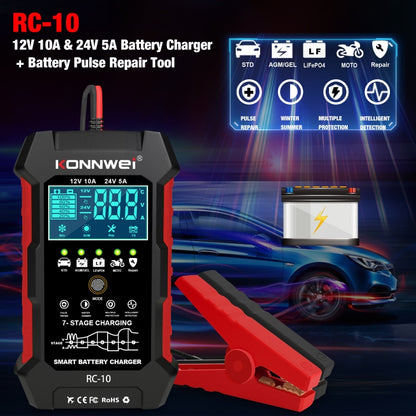 KONNWEI CR-10 2 inch Car Battery Charger Battery Pulse Repair Tool, Plug Type:UK Plug - In Car by KONNWEI | Online Shopping UK | buy2fix