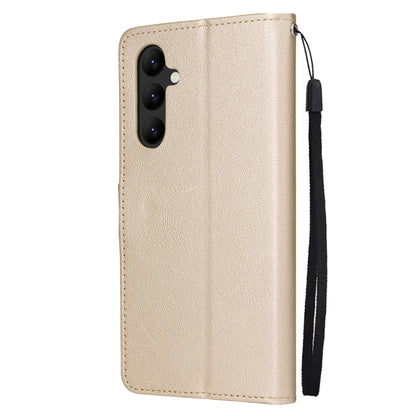 For Samsung Galaxy A34 3 Card Slots Multifunctional Leather Phone Case(Gold) - Galaxy Phone Cases by buy2fix | Online Shopping UK | buy2fix