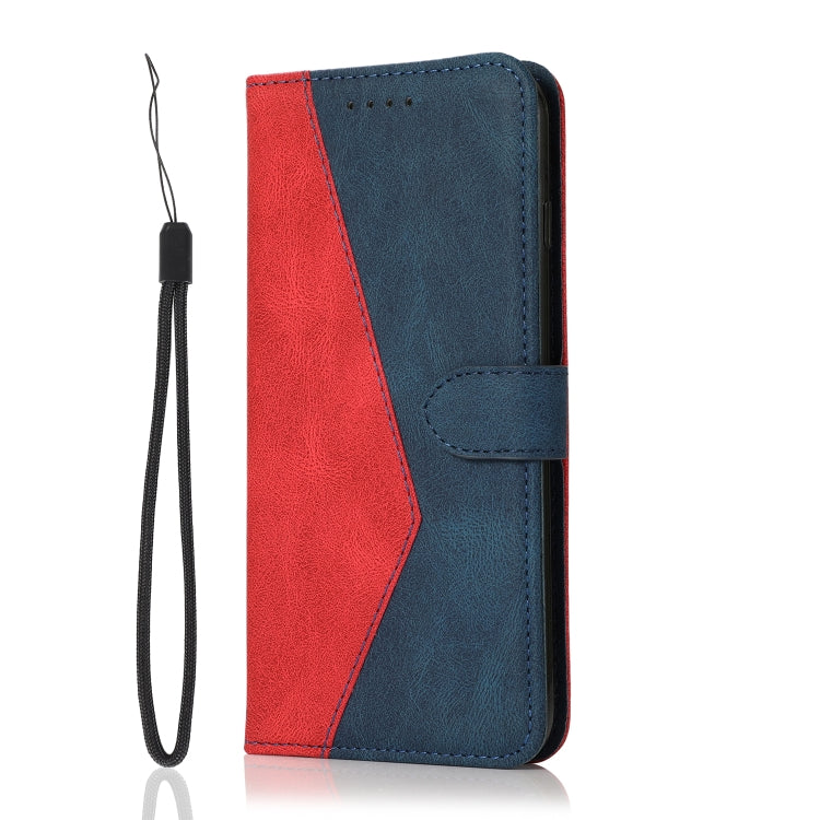 For Samsung Galaxy A50 / A30s / A50s Dual-color Stitching Leather Phone Case(Red Blue) - Galaxy Phone Cases by buy2fix | Online Shopping UK | buy2fix