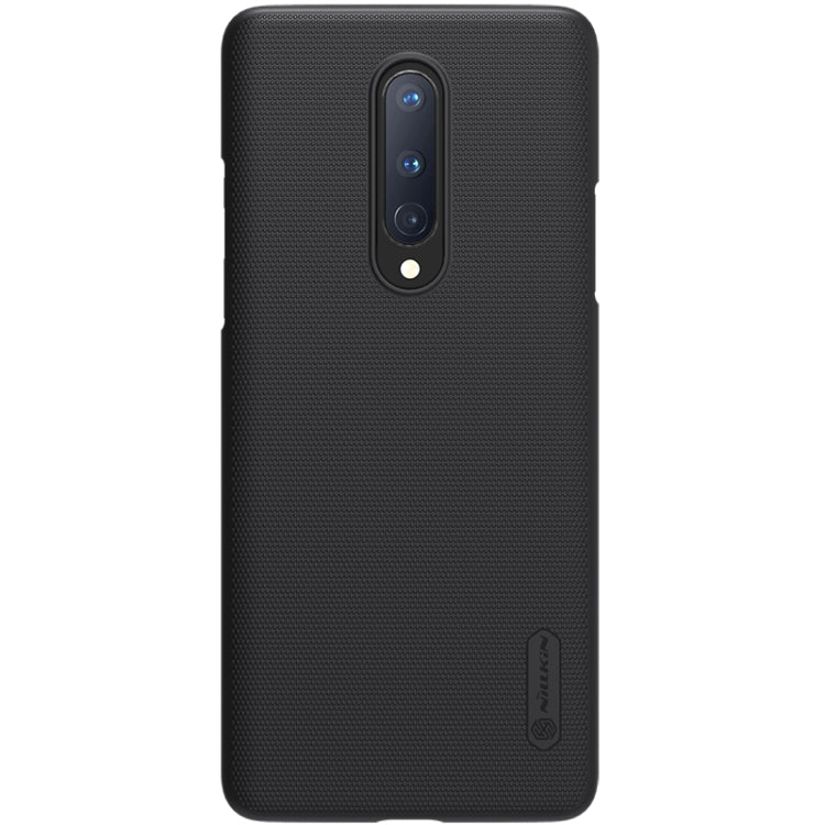 For OnePlus 8 NILLKIN Frosted Concave-convex Texture PC Protective Case(Black) - OnePlus Cases by NILLKIN | Online Shopping UK | buy2fix