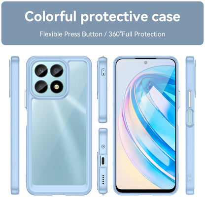 For Honor X8a Colorful Series Acrylic + TPU Phone Case(Blue) - Honor Cases by buy2fix | Online Shopping UK | buy2fix