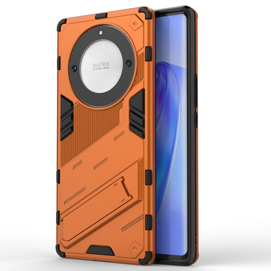 For Honor X9a/X40 5G/Magic5 Lite Punk Armor PC + TPU Phone Case with Holder(Orange) - Honor Cases by buy2fix | Online Shopping UK | buy2fix