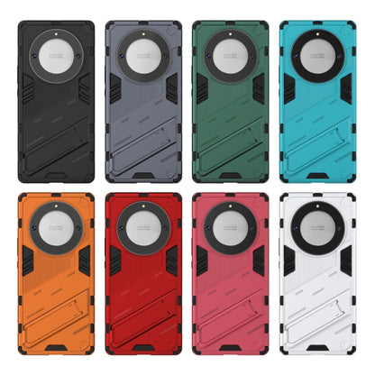 For Honor X9a/X40 5G/Magic5 Lite Punk Armor PC + TPU Phone Case with Holder(Light Red) - Honor Cases by buy2fix | Online Shopping UK | buy2fix