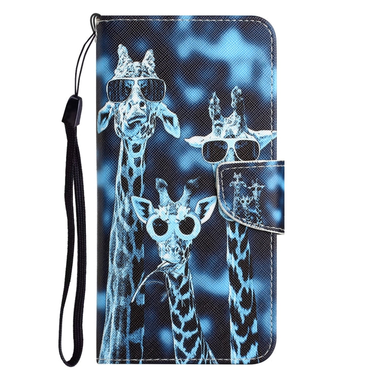 For Xiaomi Redmi 12C Colored Drawing Leather Phone Case(Giraffes) - Xiaomi Cases by buy2fix | Online Shopping UK | buy2fix