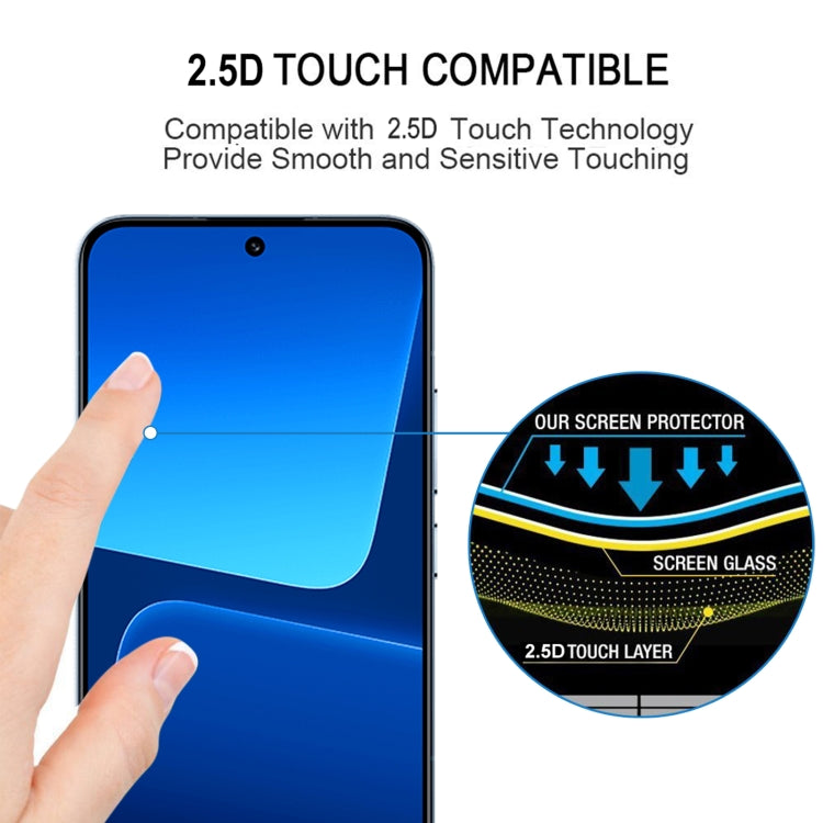 For Xiaomi 13 Ultra Edge Glue 9H HD 3D Curved Edge Tempered Glass Film(Black) - 13 Ultra Tempered Glass by buy2fix | Online Shopping UK | buy2fix