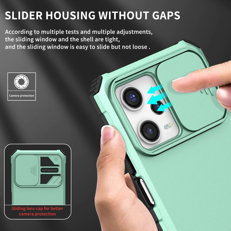 For Xiaomi Redmi Note 12 Pro 5G / Poco X5 Pro Stereoscopic Holder Sliding Camshield Phone Case(Light Blue) - Note 12 Pro Cases by buy2fix | Online Shopping UK | buy2fix