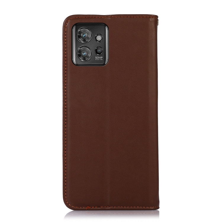 For Motorola ThinkPhone 5G KHAZNEH Nappa Top Layer Cowhide Leather Phone Case(Brown) - Motorola Cases by buy2fix | Online Shopping UK | buy2fix