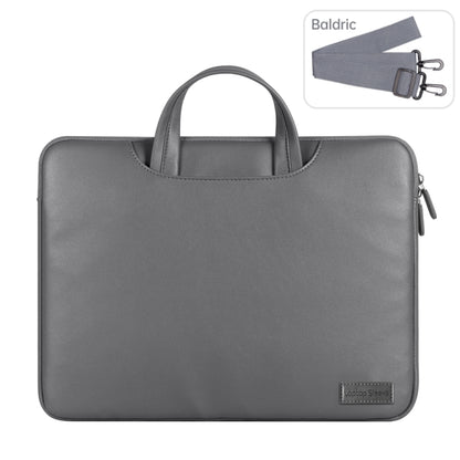 Waterproof PU Laptop Bag Inner Bag, Size:15 inch(Grey) -  by buy2fix | Online Shopping UK | buy2fix