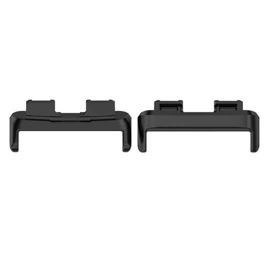 For Huawei Band 8 1 Pair Stainless steel Metal Watch Band Connector(Black) -  by buy2fix | Online Shopping UK | buy2fix