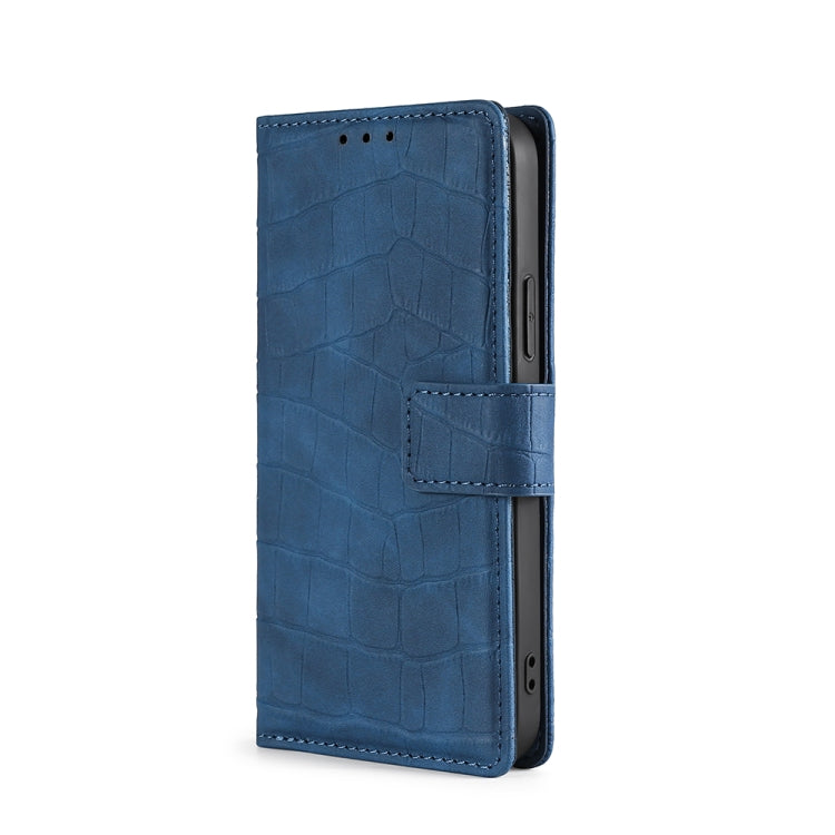For Nokia G22 Skin Feel Crocodile Magnetic Clasp Leather Phone Case(Blue) - Nokia Cases by buy2fix | Online Shopping UK | buy2fix