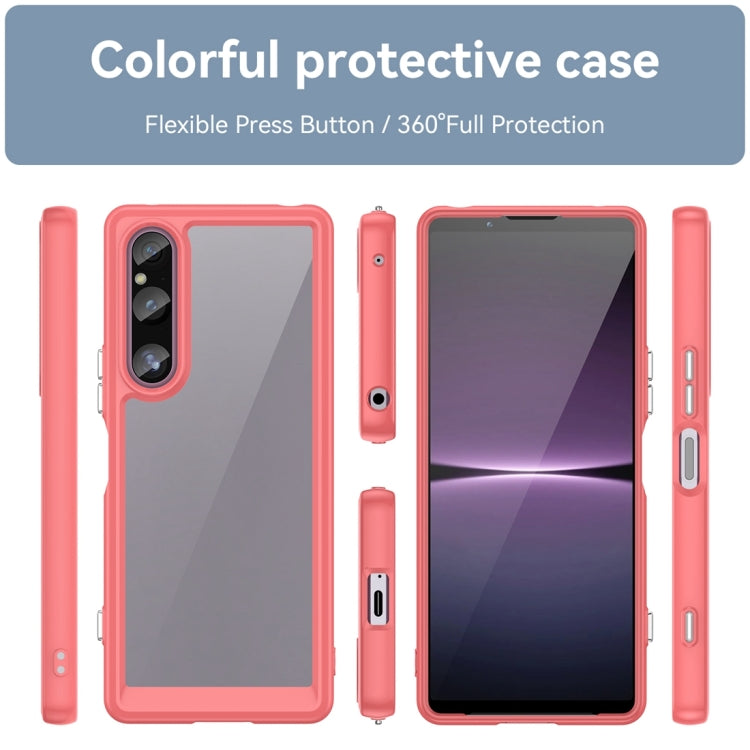 For Sony Xperia 1 V Colorful Series Acrylic + TPU Phone Case(Red) - Sony Cases by buy2fix | Online Shopping UK | buy2fix