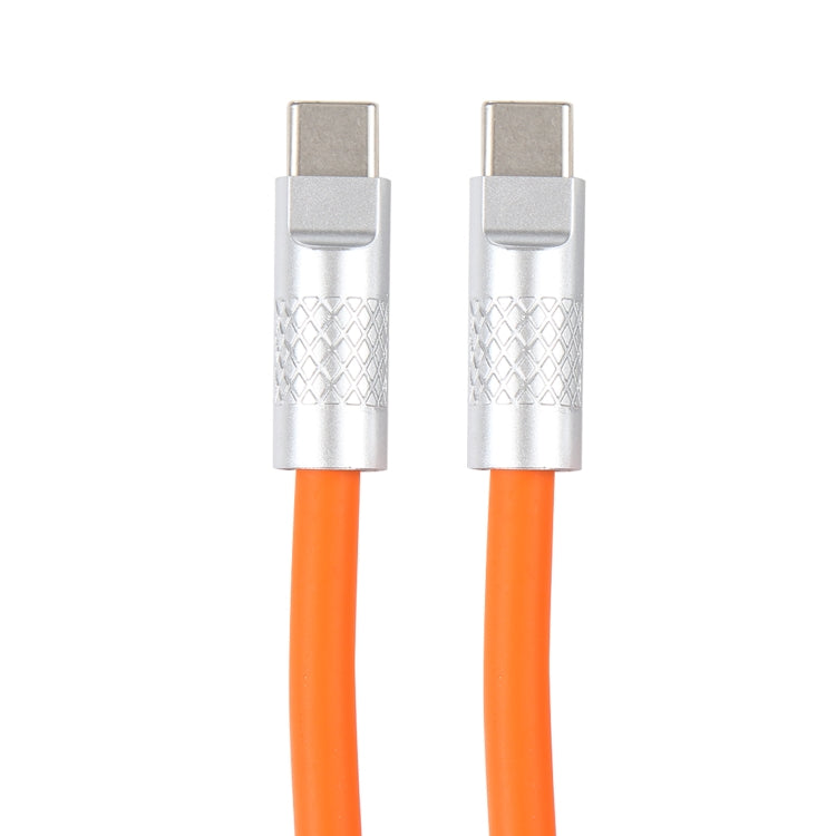 Mech Series 120W USB-C / Type-C to USB-C / Type-C Metal Plug Silicone Fast Charging Data Cable, Length: 1.2m(Orange) -  by buy2fix | Online Shopping UK | buy2fix