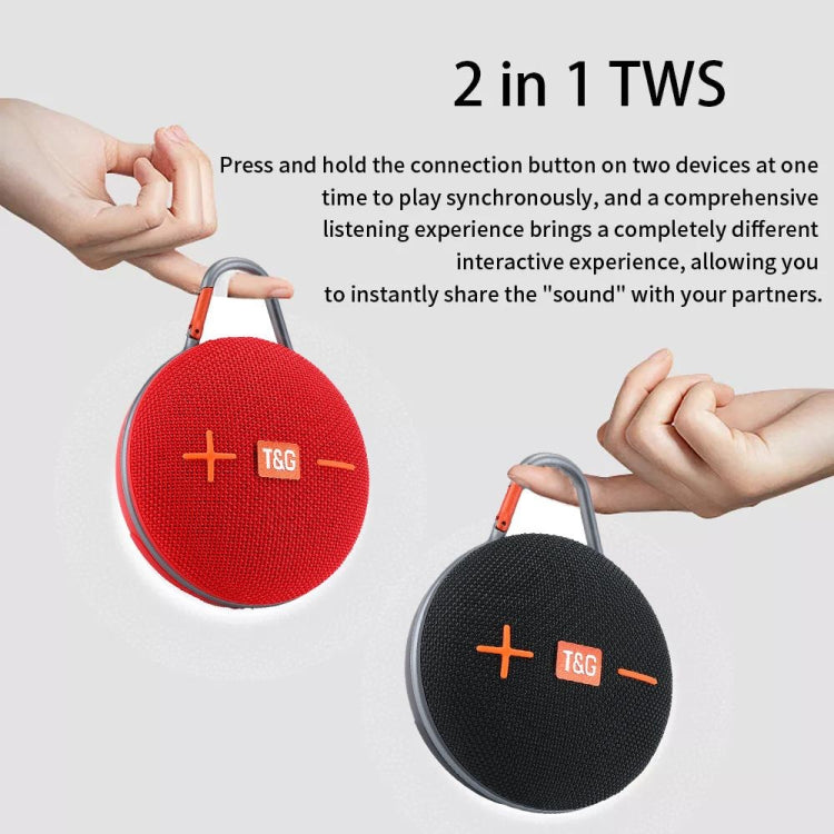 T&G TG648 TWS Outdoor Mini Portable Wireless Bluetooth Speaker with LED Light(Red) - Mini Speaker by T&G | Online Shopping UK | buy2fix