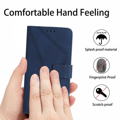 For Redmi Note 11 4G Global Stitching Embossed Leather Phone Case(Blue) - Xiaomi Cases by buy2fix | Online Shopping UK | buy2fix