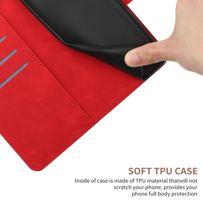 For Xiaomi POCO M5 / M4 5G Stitching Embossed Leather Phone Case(Red) - Xiaomi Cases by buy2fix | Online Shopping UK | buy2fix