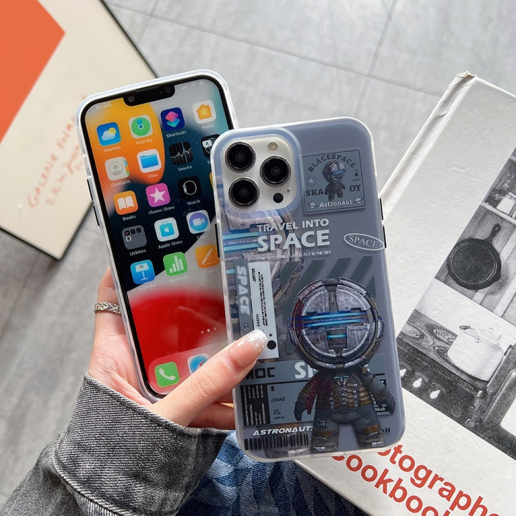 For iPhone 13 Dual-side IMD Astronaut Frosted Phone Case(Blue Grey) - iPhone 13 Cases by buy2fix | Online Shopping UK | buy2fix