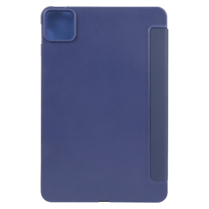 For Xiaomi Pad 6 / Pad 6 Pro Three-fold Holder Flip Tablet Leather Case(Dark Blue) -  by buy2fix | Online Shopping UK | buy2fix