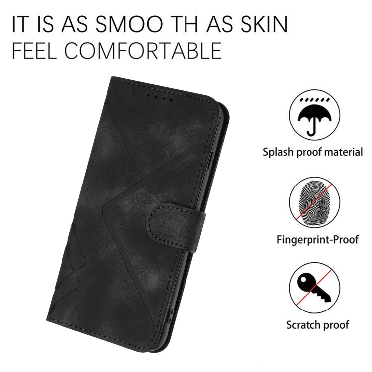 For Honor 20S Russia /20 lite Russia  Line Pattern Skin Feel Leather Phone Case(Black) - Honor Cases by buy2fix | Online Shopping UK | buy2fix