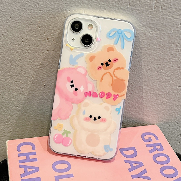 For iPhone 13 Pro Max IMD Cute Animal Pattern Phone Case(Bear) - iPhone 13 Pro Max Cases by buy2fix | Online Shopping UK | buy2fix