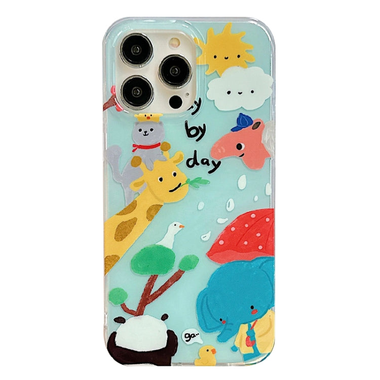 For iPhone 13 Pro IMD Cute Animal Pattern Phone Case(Giraffe) - iPhone 13 Pro Cases by buy2fix | Online Shopping UK | buy2fix