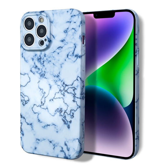 For iPhone 13 Pro Max Marble Pattern Phone Case(Blue White) - iPhone 13 Pro Max Cases by buy2fix | Online Shopping UK | buy2fix